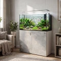 Szafka pod Akwarium Proste Elitte 120x40x90 Biały-Beton