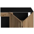 Szafka pod Akwarium Proste Elitte 120x50x90 Czarny-Dąb Artisan