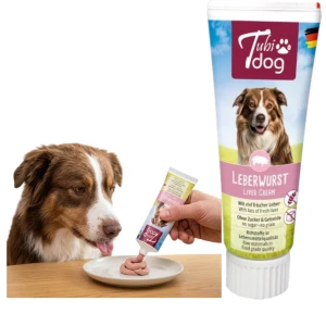 Tubidog Przysmak dla Psa w Tubce Pasta Nagroda Trenigowa Kiełbasa z Wątróbki 75g
