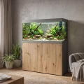 Szafka pod Akwarium Proste Elitte 120x50x90 Grafit-Dąb Artisan