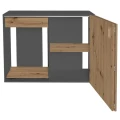 Szafka pod Akwarium Proste Elitte 120x50x90 Grafit-Dąb Artisan