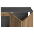 Szafka pod Akwarium Proste Elitte 120x50x90 Grafit-Dąb Artisan
