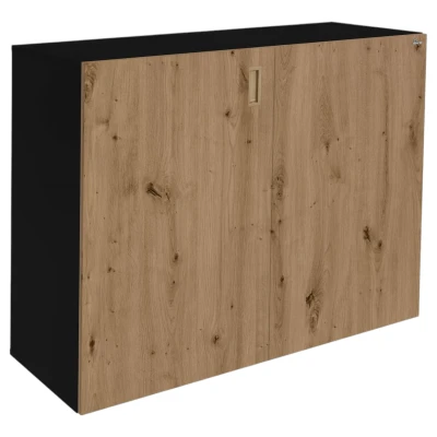 Szafka pod Akwarium Proste Elitte 120x60x90 Czarny-Dąb Artisan