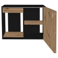 Szafka pod Akwarium Proste Elitte 120x60x90 Czarny-Dąb Artisan