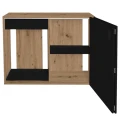 Szafka pod Akwarium Proste Elitte 120x60x90 Dąb Artisan-Czarny