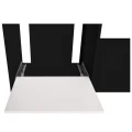 Szafka pod Akwarium Proste Elitte 120x60x90 Czarny-Biały