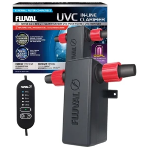 Fluval UVC In-Line 3W – Przepływowy Sterylizator UVC do 400L Krystaliczna Woda