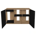 Szafka pod Akwarium Proste Elitte 150x50x90 Dąb Artisan-Czarny