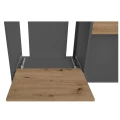 Szafka pod Akwarium Proste Elitte 150x50x90 Grafit-Dąb Artisan