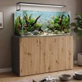 Szafka pod Akwarium Proste Elitte 150x50x90 Grafit-Dąb Artisan