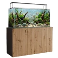 Szafka pod Akwarium Proste Elitte 150x50x90 Grafit-Dąb Artisan