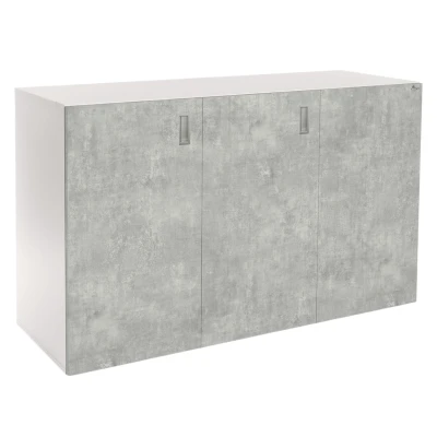 Szafka pod Akwarium Proste Elitte 150x50x90 Biały-Beton
