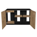 Szafka pod Akwarium Proste Elitte 150x60x90 Czarny-Dąb Artisan