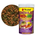 TROPICAL CICHILD RED&amp;GREEN LARGE STICKS 1000ml - Pokarm w Formie Pływających Pałeczek Dla Dużych, Wszystkożernych Pielęgnic