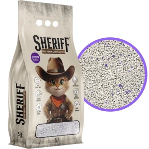 Sheriff Żwirek Bentonitowy Dla Kota Compact SUPER Zbrylający Lawendowy 5l