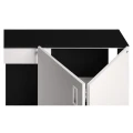 Szafka pod Akwarium Proste Elitte 150x60x90 Czarny-Biały