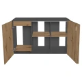 Szafka pod Akwarium Proste Elitte 150x60x90 Grafit-Dąb Artisan