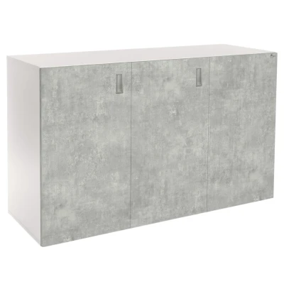 Szafka pod Akwarium Proste Elitte 150x60x90 Biały-Beton