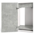 Szafka pod Akwarium Proste Elitte 150x60x90 Biały-Beton
