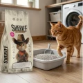 Sheriff Żwirek Bentonitowy Dla Kota Compact SUPER Zbrylający Baby Powder Pudrowy 5l