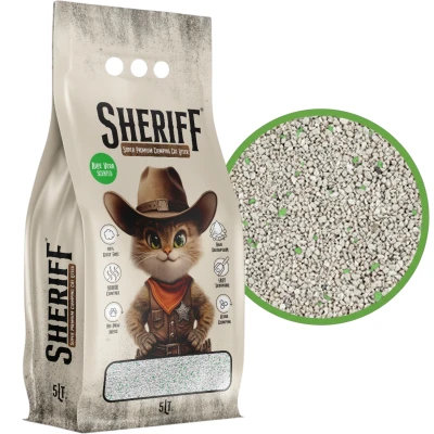 Sheriff Żwirek Bentonitowy Dla Kota Compact SUPER Zbrylający Aloe Vera Aloes 5l