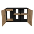 Szafka pod Akwarium Proste Elitte 160x60x90 Czarny-Dąb Artisan