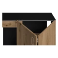 Szafka pod Akwarium Proste Elitte 160x60x90 Czarny-Dąb Artisan
