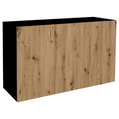 Szafka pod Akwarium Proste Elitte 160x60x90 Czarny-Dąb Artisan