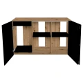 Szafka pod Akwarium Proste Elitte 160x60x90 Dąb Artisan-Czarny