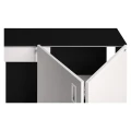 Szafka pod Akwarium Proste Elitte 160x60x90 Czarny-Biały