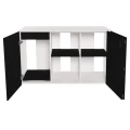 Szafka pod Akwarium Proste Elitte 160x60x90 Biały-Czarny