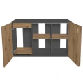 Szafka pod Akwarium Proste Elitte 160x60x90 Grafit-Dąb Artisan