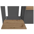 Szafka pod Akwarium Proste Elitte 160x60x90 Grafit-Dąb Artisan
