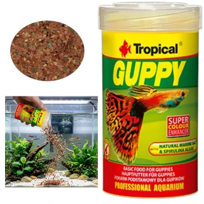 TROPICAL GUPPY 100ml - Pokarm W Płatkach Dla Gupików