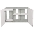 Szafka pod Akwarium Proste Elitte 160x60x90 Beton-Biały