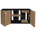 Szafka pod Akwarium Proste Elitte 200x60x90 Czarny-Dąb Artisan