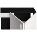 Szafka pod Akwarium Proste Elitte 200x60x90 Czarny-Biały