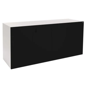 Szafka pod Akwarium Proste Elitte 200x60x90 Biały-Czarny
