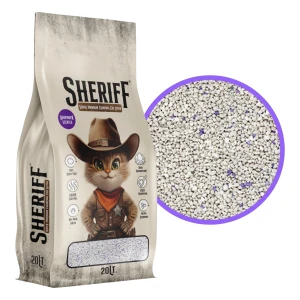 Sheriff Żwirek Bentonitowy Dla Kota Compact SUPER Zbrylający Lawendowy 20l