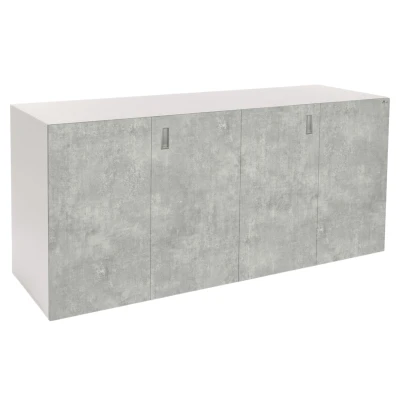 Szafka pod Akwarium Proste Elitte 200x60x90 Biały-Beton