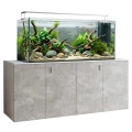 Szafka pod Akwarium Proste Elitte 200x60x90 Biały-Beton