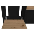 Szafka pod Akwarium Proste Elitte 200x80x90 Czarny-Dąb Artisan