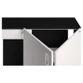Szafka pod Akwarium Proste Elitte 200x80x90 Czarny-Biały