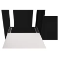 Szafka pod Akwarium Proste Elitte 200x80x90 Czarny-Biały