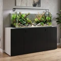 Szafka pod Akwarium Proste Elitte 200x80x90 Biały-Czarny