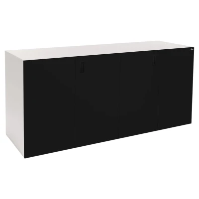 Szafka pod Akwarium Proste Elitte 200x80x90 Biały-Czarny