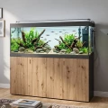 Szafka pod Akwarium Proste Elitte 200x80x90 Grafit-Dąb Artisan