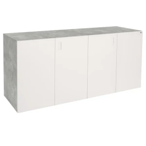 Szafka pod Akwarium Proste Elitte 200x80x90 Beton-Biały