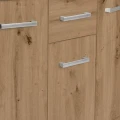 Szafka pod Akwarium Profilowane Owalne Solid 80x35x75cm Dąb Artisan