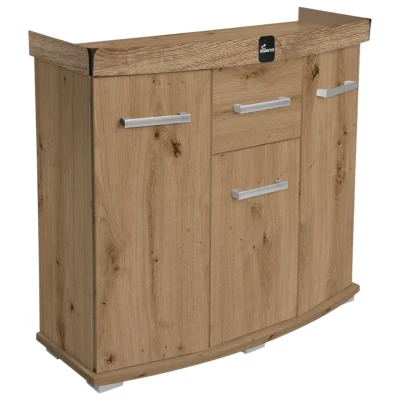 Szafka pod Akwarium Profilowane Owalne Solid 80x35x75cm Dąb Artisan
